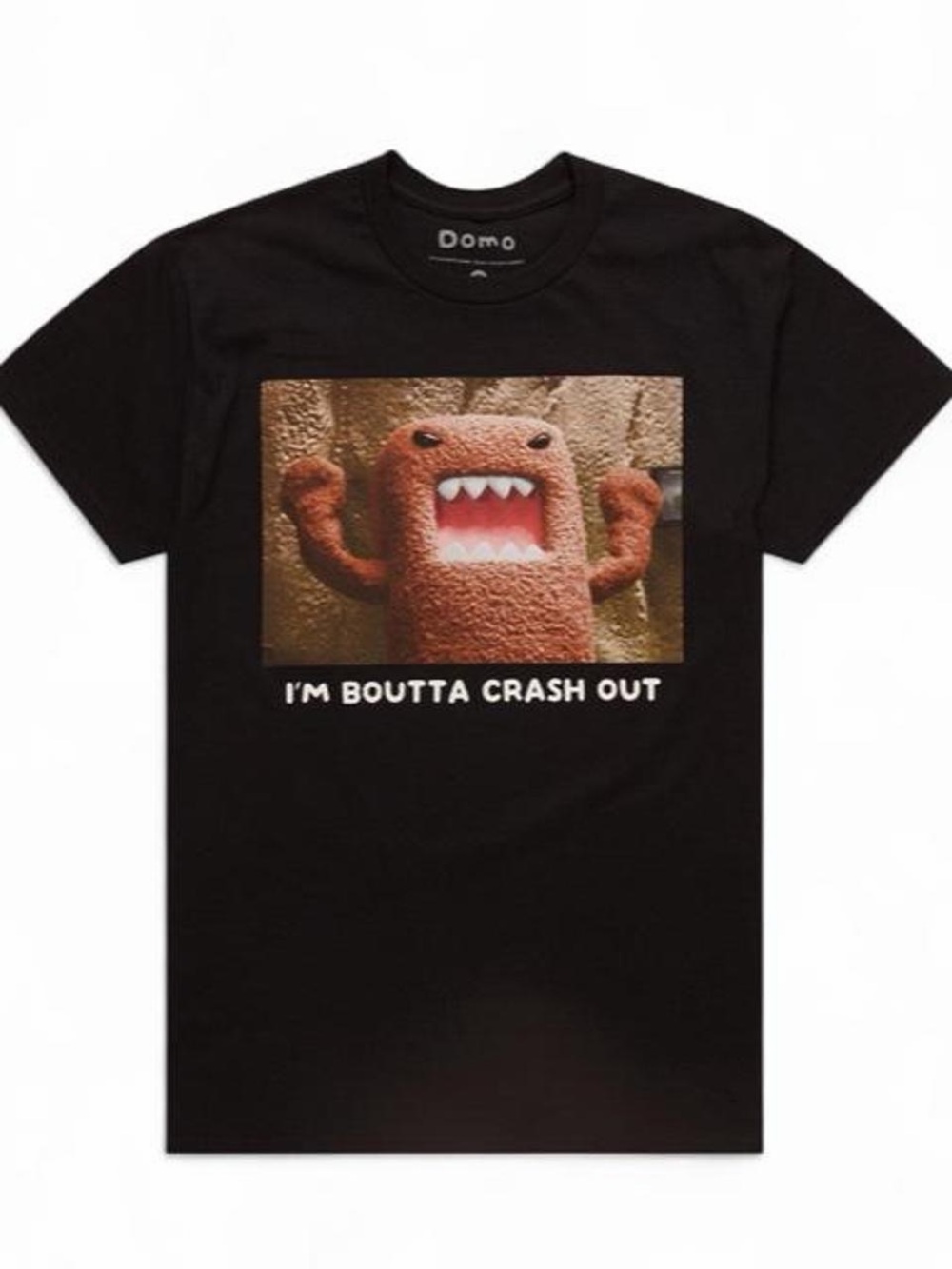 Domo Graphic Tee - Black with Brown Domo Print
